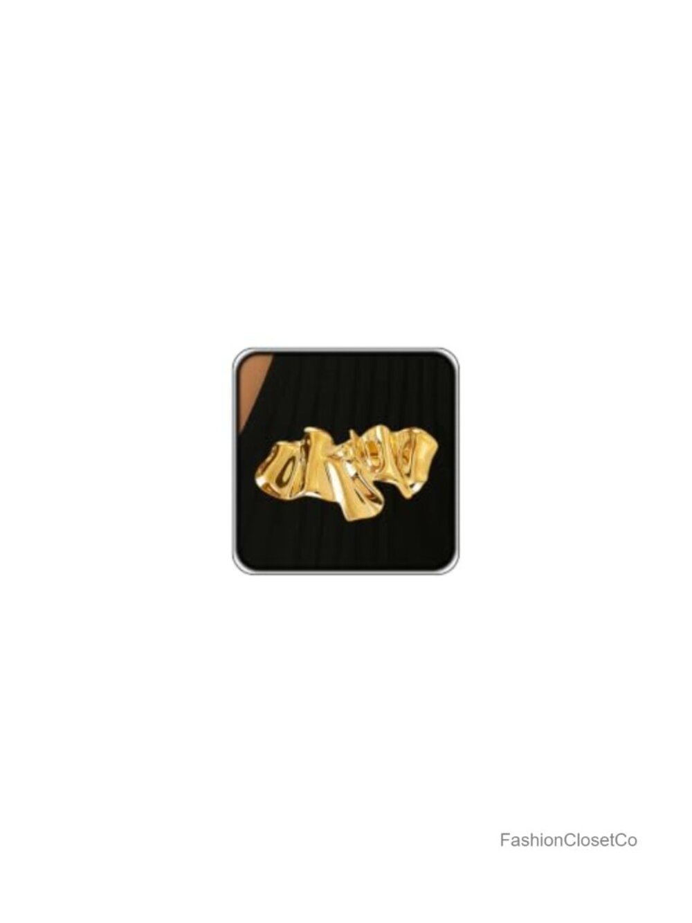 Metal Wave Curve Brooch Pin Women Lapel Pin Sweater Button